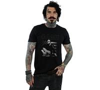 Absolute Cult Johnny Cash Men's Guitar American T-Shirt Black XX-Large