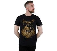 Absolute Cult Johnny Cash Men's Guitar Lyrics T-Shirt Black X-Large