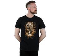 Absolute Cult Johnny Cash Men's Guitar Song Titles T-Shirt Black Small