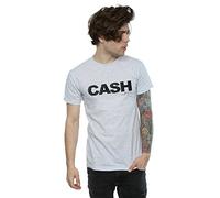 Absolute Cult Johnny Cash Men's Sketch Block T-Shirt Large Heather Grey