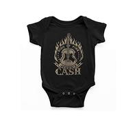 Absolute Cult Johnny Cash Ring Of Fire Babygrow Black 0-3 Months