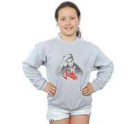 Absolute Cult Justin Bieber Girls Red Logo Sweatshirt Sport Grey 9-11 Years