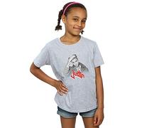 Absolute Cult Justin Bieber Girls Red Logo T-Shirt Sport Grey 12-13 Years