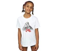Absolute Cult Justin Bieber Girls Red Logo T-Shirt White 9-11 Years
