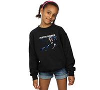 Absolute Cult Justin Bieber Girls Sitting Shadows Sweatshirt Black 9-11 Years