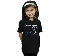 Absolute Cult Justin Bieber Girls Sitting Shadows T-Shirt Black 9-11 Years