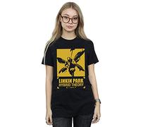 Absolute Cult Linkin Park Women's 20th Anniversary Boyfriend Fit T-Shirt Black Large