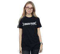 Absolute Cult Linkin Park Women's Minutes to Midnight Logo Boyfriend Fit T-Shirt Black Medium