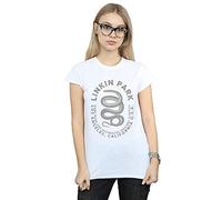 Absolute Cult Linkin Park Women's Snake Text T-Shirt White Small