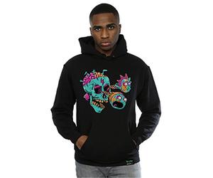 Absolute Cult Men's Rick And Morty Eyeball Skull Hoodie X-Large Black