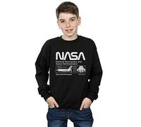 Absolute Cult NASA Boys Classic Space Shuttle Sweatshirt Black 7-8 Years