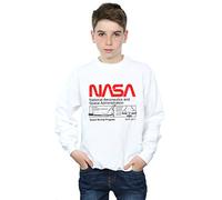 Absolute Cult NASA Boys Classic Space Shuttle Sweatshirt White 5-6 Years