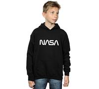Absolute Cult NASA Boys Modern Logo Hoodie Black 9-11 Years