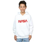 Absolute Cult NASA Boys Modern Logo Hoodie White 12-13 years