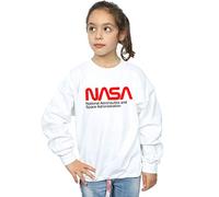 Absolute Cult NASA Girls Aeronautics And Space Sweatshirt White 12-13 years