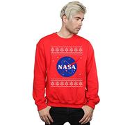 Absolute Cult NASA Men's Classic Fair Isle Sweatshirt Red XXXXX-Large