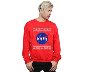 Absolute Cult NASA Men's Classic Fair Isle Sweatshirt Red XXXXX-Large