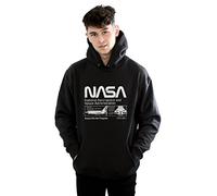 Absolute Cult NASA Men's Classic Space Shuttle Hoodie Black Medium