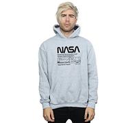 Absolute Cult NASA Men's Classic Space Shuttle Hoodie Sport Grey XX-Large
