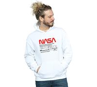 Absolute Cult NASA Men's Classic Space Shuttle Hoodie White Large
