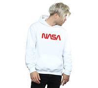 Absolute Cult NASA Men's Modern Logo Hoodie White Large