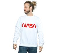 Absolute Cult NASA Men's Modern Logo Sweatshirt White Large