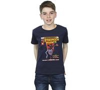 Absolute Cult Netflix Boys Stranger Things Comic Cover T-Shirt Navy Blue 9-11 Years