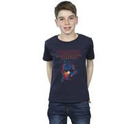 Absolute Cult Netflix Boys Stranger Things Demo Cave T-Shirt Navy Blue 9-11 Years