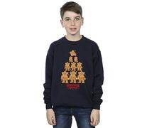 Absolute Cult Netflix Boys Stranger Things Gingerbread Sweatshirt Navy Blue 9-11 Years