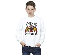 Absolute Cult Netflix Boys Stranger Things Hellfire Christmas Sweatshirt White 12-13 years