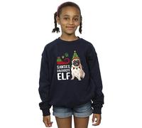Absolute Cult Netflix Girls Stranger Things Fair Isle Sweatshirt Navy Blue 9-11 Years