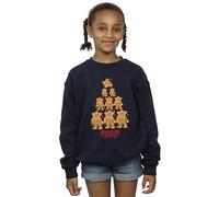Absolute Cult Netflix Girls Stranger Things Gingerbread Sweatshirt Navy Blue 12-13 Years
