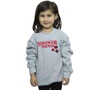 Absolute Cult Netflix Girls Stranger Things Pins Sweatshirt Sport Grey 9-11 Years