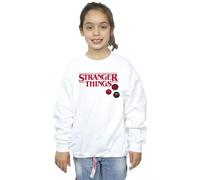 Absolute Cult Netflix Girls Stranger Things Pins Sweatshirt White 7-8 Years