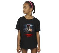 Absolute Cult Netflix Girls Stranger Things Pumpkin Upside Down T-Shirt Black 12-13 Years