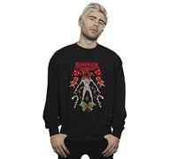 Absolute Cult Netflix Men's Stranger Things Christmas Demogorgon Sweatshirt Black Small
