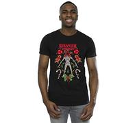 Absolute Cult Netflix Men's Stranger Things Christmas Demogorgon T-Shirt Black Small