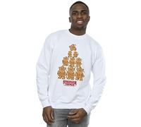 Absolute Cult Netflix Men's Stranger Things Gingerbread Sweatshirt White XX-Large