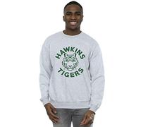 Absolute Cult Netflix Men's Stranger Things Hawkins Tigers Sweatshirt Sport Grey X-Large