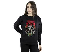 Absolute Cult Netflix Women's Stranger Things Christmas Demogorgon Sweatshirt Black Small