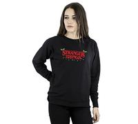 Absolute Cult Netflix Women's Stranger Things Christmas Lights Sweatshirt Black XX-Large