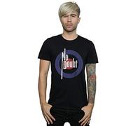 Absolute Cult No Doubt Men's Quadro Distressed T-Shirt Black X-Large