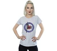 Absolute Cult No Doubt Women's Quadro Distressed T-Shirt Sport Grey X-Large