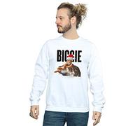 Absolute Cult Notorious Big Men's Biggie Christmas Hat Sweatshirt White Medium