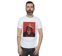 Absolute Cult Notorious Big Men's Face Crown T-Shirt White Large