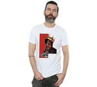 Absolute Cult Notorious Big Men's Split Face Crown T-Shirt White X-Large