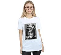 Absolute Cult Notorious Big Women's It was All A Dream Crown Boyfriend Fit T-Shirt White Small