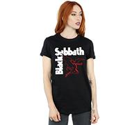 Absolute Cult Official Licensed Black Sabbath Creature Logo Women's Boyfriend Fit T-Shirt - Relaxed Boyfriend Fit Graphic T-Shirt, Soft Short Sleeve Tee, Fan Gift,
