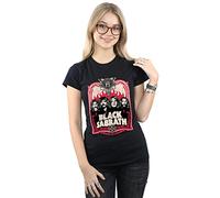 Absolute Cult Official Licensed Black Sabbath Flames Distressed Adults' T-Shirt - Bold Graphic Print, Comfortable Fit UK - Machine Washable - Officially Licensed - Premium Quality