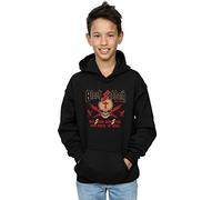 Absolute Cult Official Licensed Black Sabbath Skull Crest Boys Hoodie - Soft Fleece Pullover Hoodie, Front Graphic Print, Hooded Sweatshirt, Kangaroo Pocket, Fan Gift,